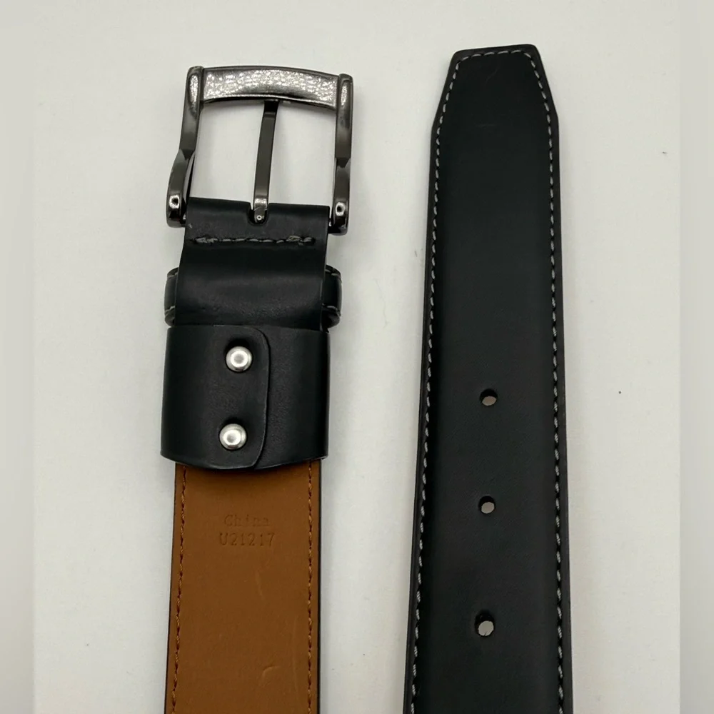Nike Men’s G-Flex Black Leather Belt Size Small Fits 30-32